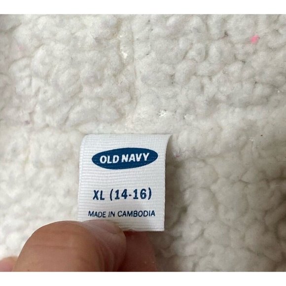 Old Navy Girls XL Long Sleeve Grey Cheetah Hooded Zippered Lined Sweatshirt - Picture 5 of 16